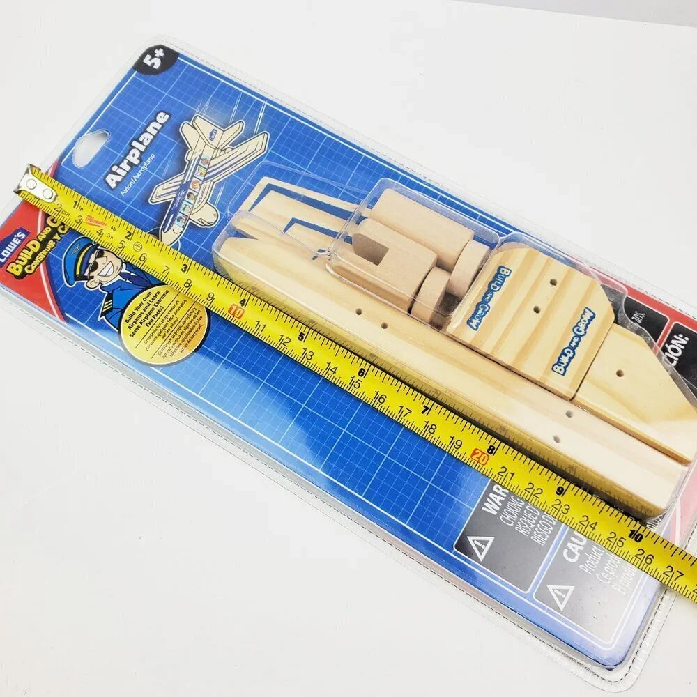 Wooden Airplane Project DIY Children's Kit Lowe's Build and Grow Sealed